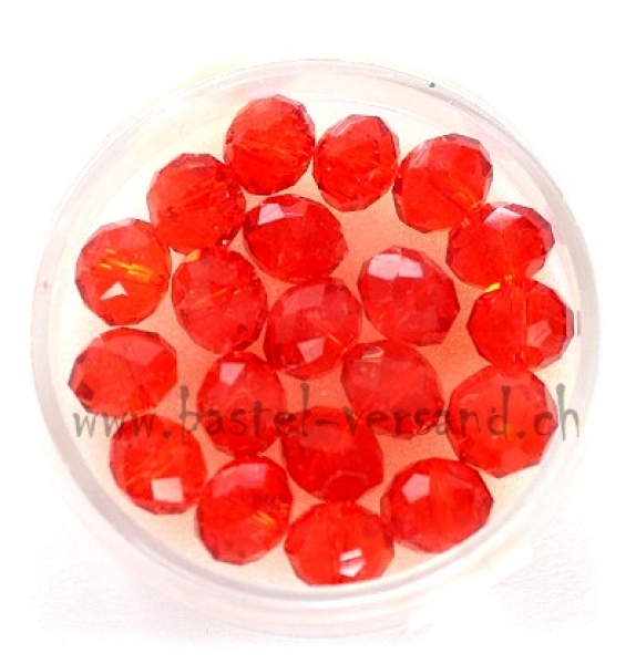 Glasfacettenperle 8 x 6mm hyazinth