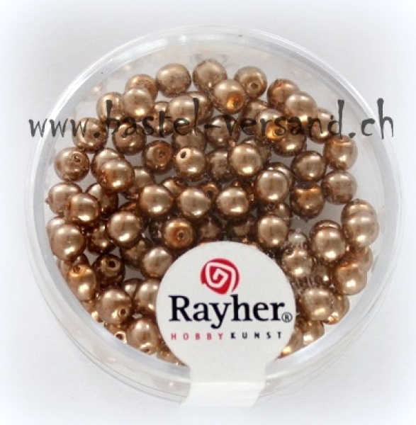 Glaswachsperle 4mm kaschmir