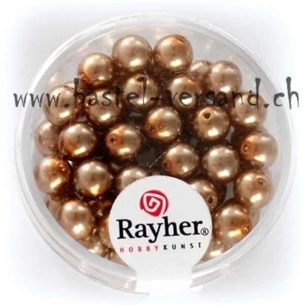 Glaswachsperle 6mm kaschmir