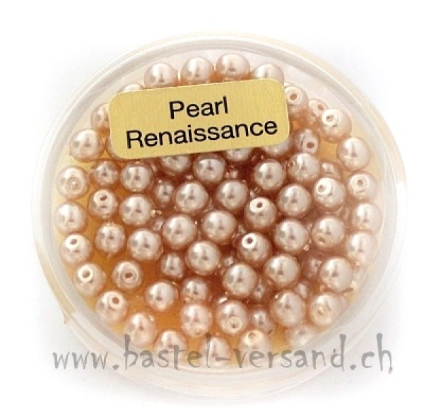 Glaswachsperle 4mm beige