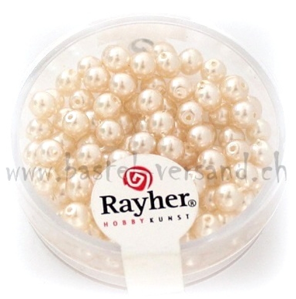 Glaswachsperle 4mm beige