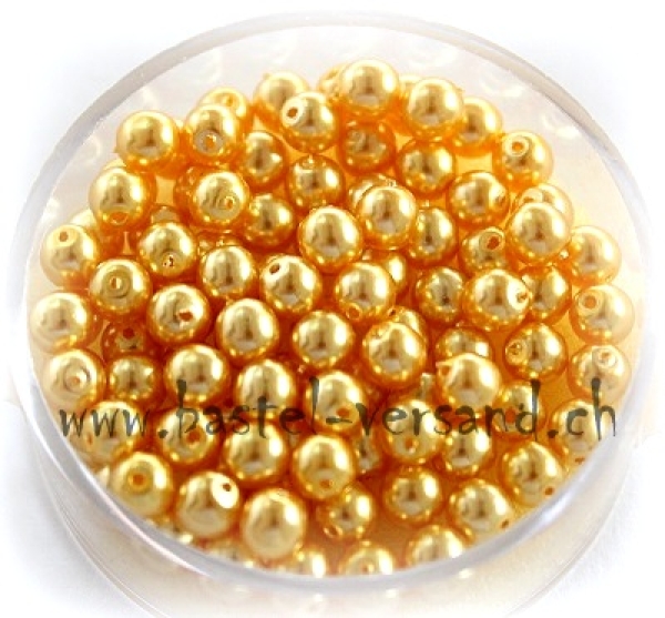 Glaswachsperle 4mm gelb