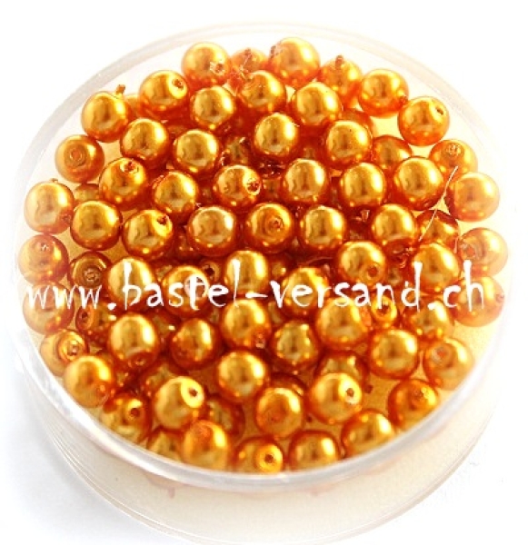 Glaswachsperle 4mm hellorange