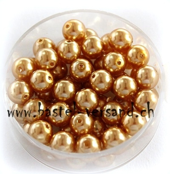 Glaswachsperle 6mm braun
