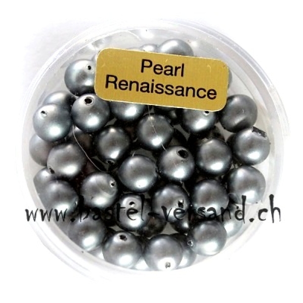 Glaswachsperle 6mm anthrazit matt