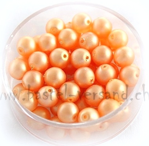 Glaswachsperle 6mm apricot matt