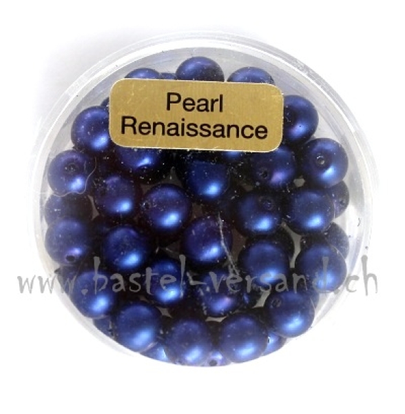 Glaswachsperle 6mm dunkelblau matt