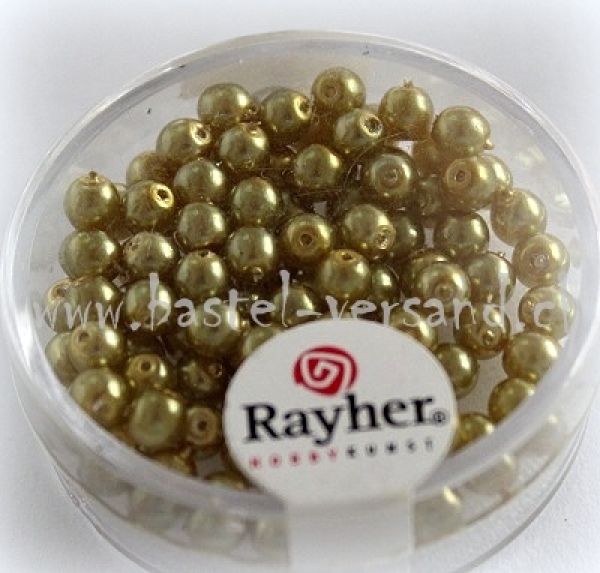 Glaswachsperle 4mm oliv