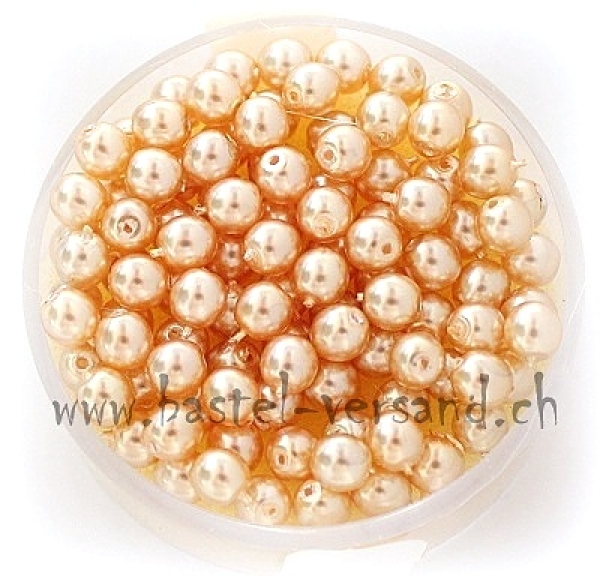 Glaswachsperle 6mm apricot