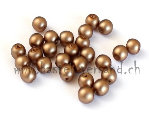 Glaswachsperle 4mm dunkelbraun