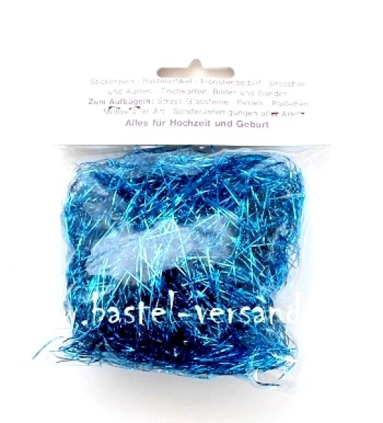 Glitterfäden blau