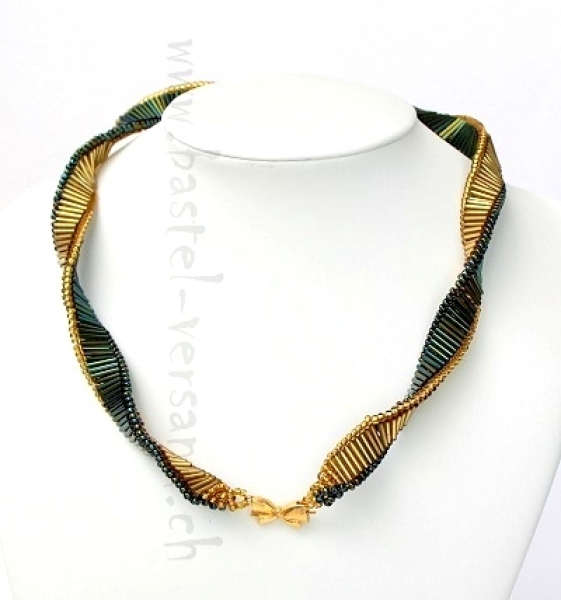 Halskette grün / gold