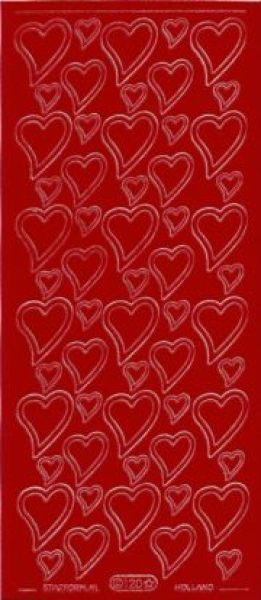 Sticker Herzen rot