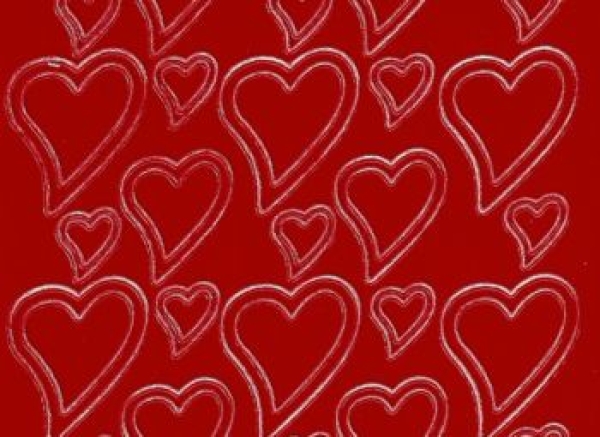 Sticker Herzen rot