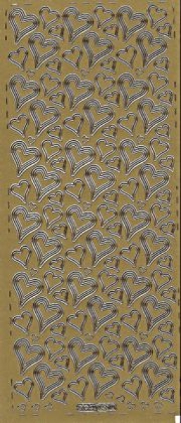 Sticker Herzen gold