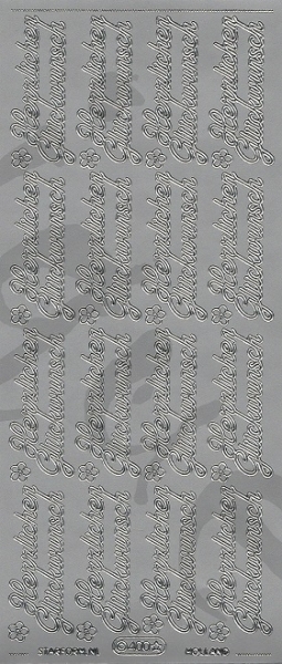 Sticker Herzlichen Glückwunsch (400) silber