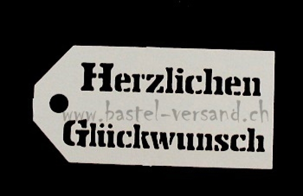 Beschriftungs "Täfeli" Herzlichen Glückwunsch