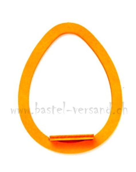 Holzform Ei gross orange