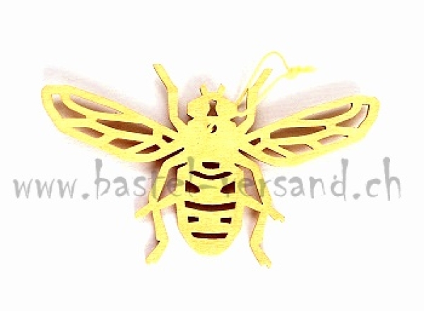 Holzhänger Biene gelb