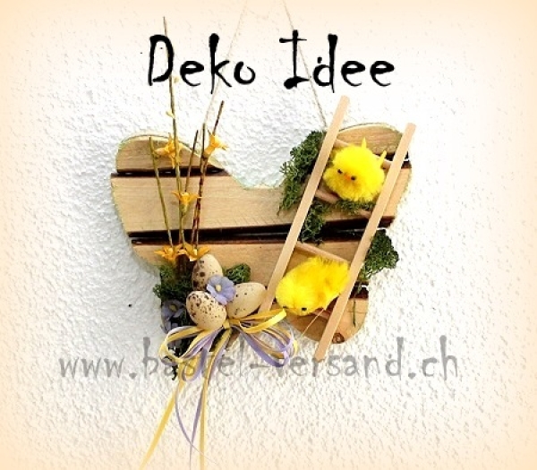 Holzschmetterling orange