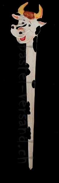 Holzstecker Kuh
