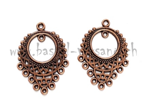 Metallzwischenteil  Ohr- Kettenanhänger (2Stk.)