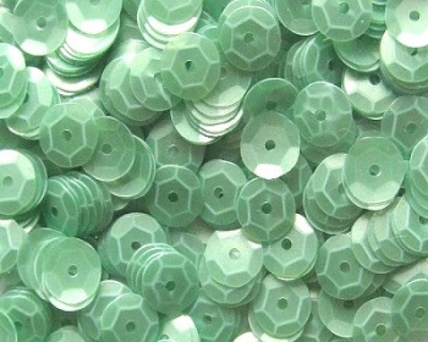 Schüsselpailletten 6mm zartgrün matt