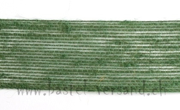 Juteband 3,8cm dunkelgrün