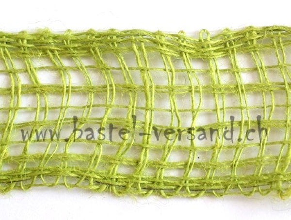 Juteband 6cm hellgrün