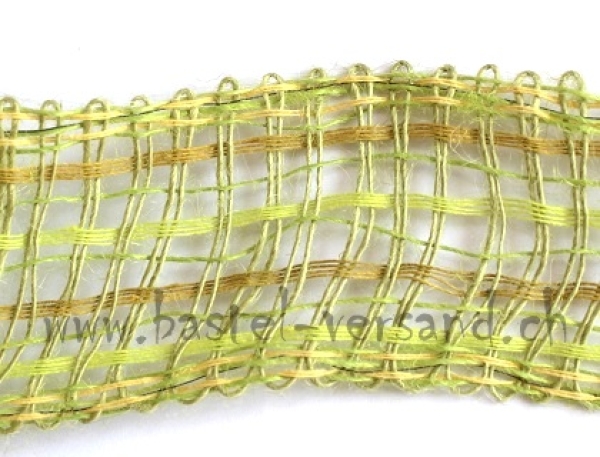 Juteband 7cm hellgrün