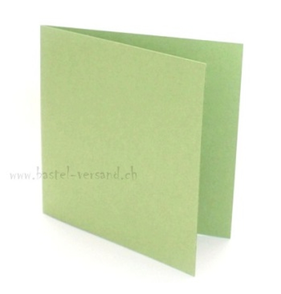 Doppelkarte mit Einlageblatt und Couvert lindgrün dunkel