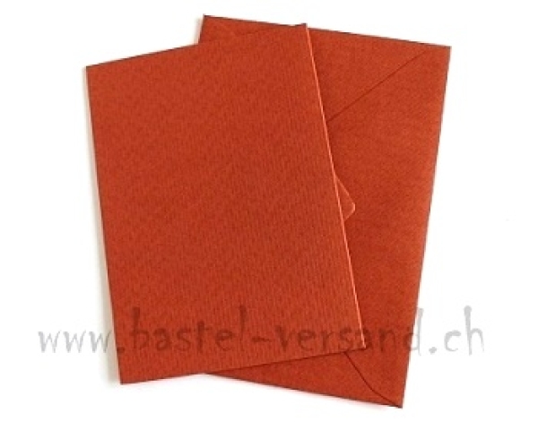 Doppelkarte A6 terrakotta mit Couvert