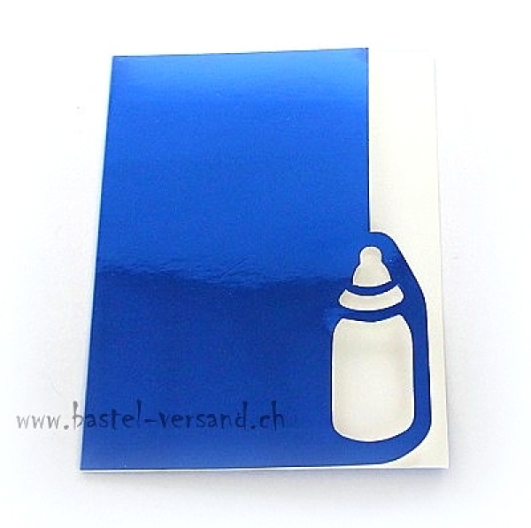 Karte A6 Schoppen blau