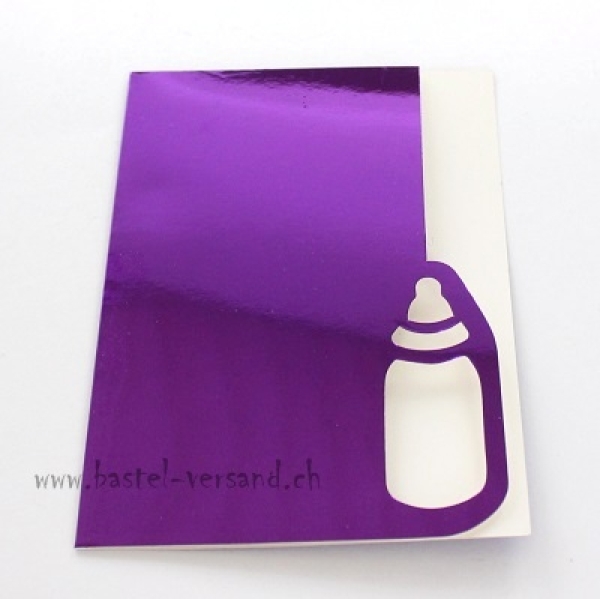 Karte A6 Schoppen violett