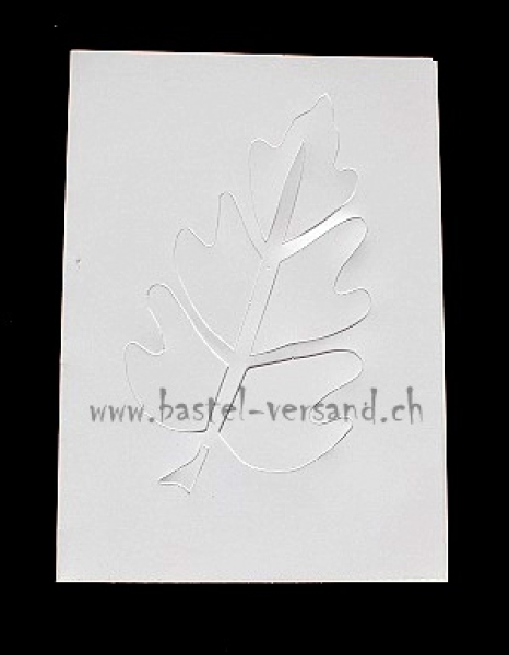 Doppelkarte A6 mit Ausschnitt Blatt mit Couvert