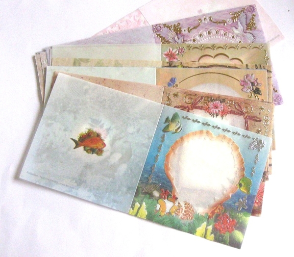 Karten 13,5 x 13,5cm mit Prägung