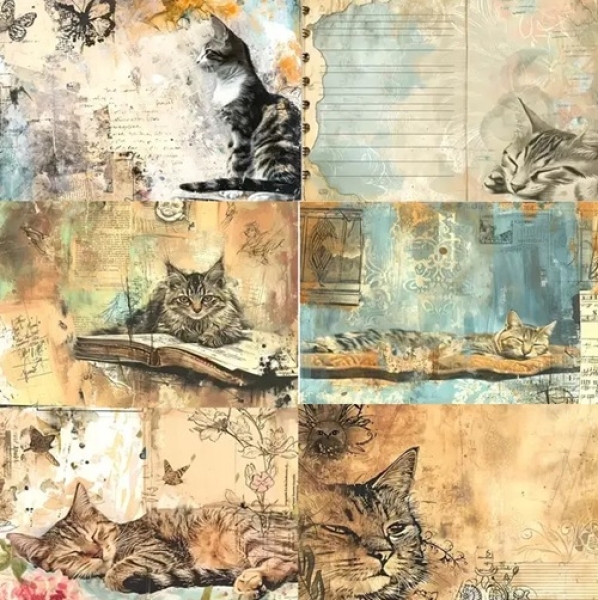 Designpapier Katzen