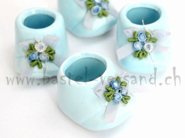 Babyschuh keramik hellblau