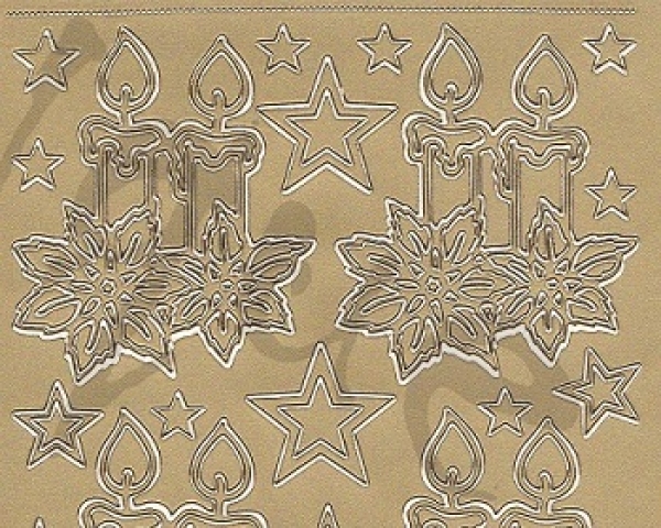 Sticker Kerzen (862) gold