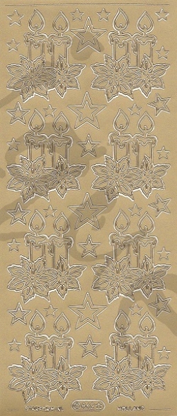 Sticker Kerzen (862) gold