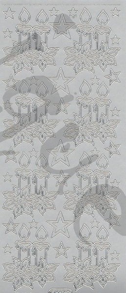 Sticker Kerzen (862) silber