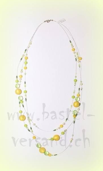 Halskette gelbgrün