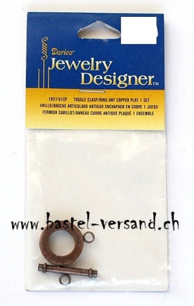 Knebelverschluss kupferfarbig 14mm