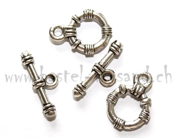 Knebelverschluss altsilber