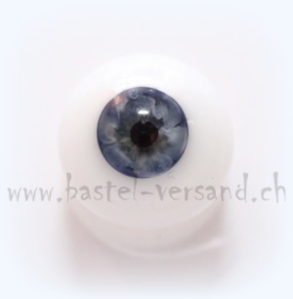 Kristallglas Puppenaugen 14mm blautopas