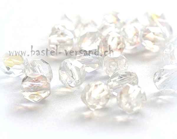 Glasschliffperle 6mm crystal ab