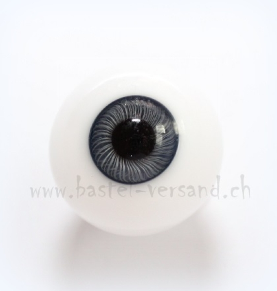 Kristallglas Puppenaugen 24mm blau