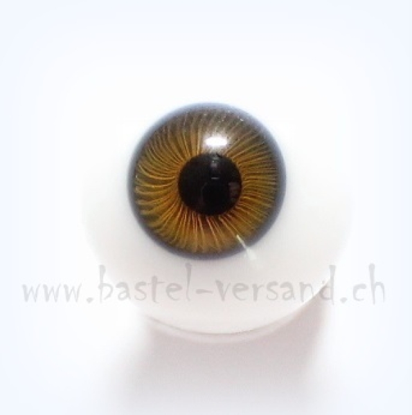 Kristallglas Puppenaugen 18mm braun