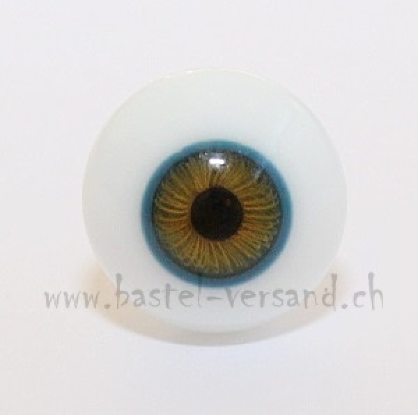 Kristallglas Puppenaugen 16mm topas