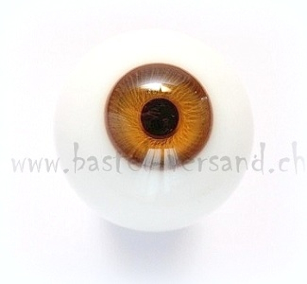 Kristallglas Puppenaugen 22mm hazel